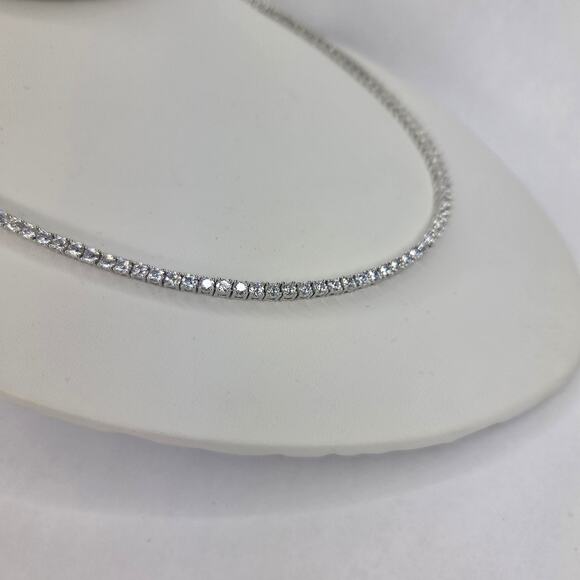 Marchesa Cubic Zirconia Tennis Collar Statement Necklace, 16" NEW - Picture 8 of 13